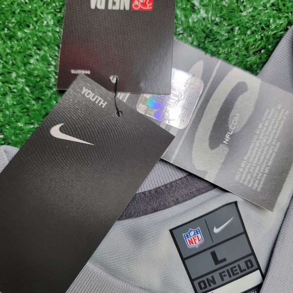 Nike Carson Wentz Indianapolis Colts Youth Football Jersey Size Large 14/16 Grey - Picture 4 of 8